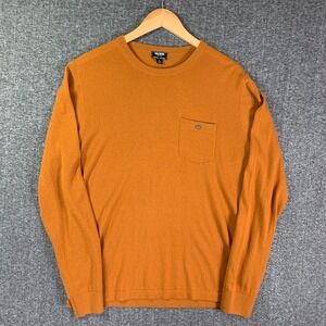 Todd Snyder Cashmere Sweater Men Large Orange Crewneck Long Sleeve Pullover